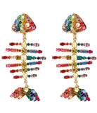 Rainbow Fishbone Earrings