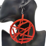 Red Jungle Gym Earrings