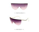 Purple Ombré Curved Temple Sunglasses