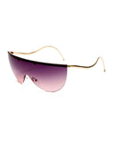 Purple Ombré Curved Temple Sunglasses