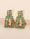 Green Sparkle Tower Earrings