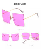 Hot Pink Vintage Square Sunglasses