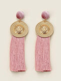 Pink Medallion Earrings