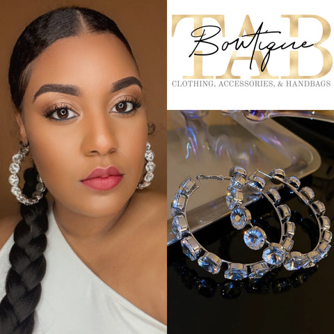 Crystal Bold Choice Hoops