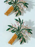 Studded Palm Tree Earrings