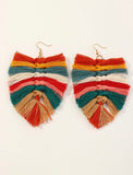 Rainbow Feathered Earrings